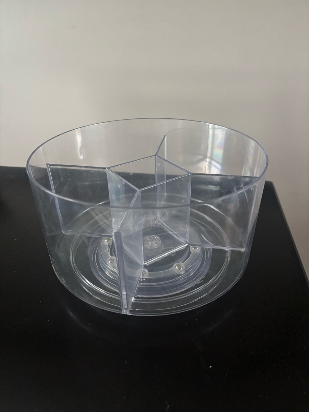 Clear Acrylic 5-Compartment Spinning Organizer